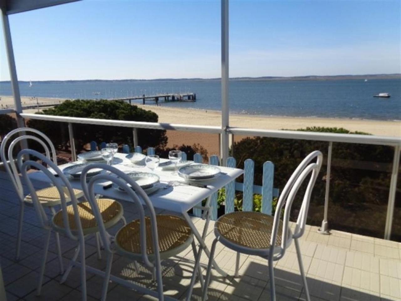 Appartement T3 Au Centre D'Arcachon Avec Vue Mer, Terrasse Et Parking Securise - Fr-1-374-74 Bagian luar foto